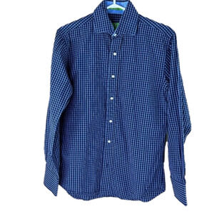 Bristol  & Bull Plaids Checks Button Down Long Sleeve Dress Shirt - Size Small